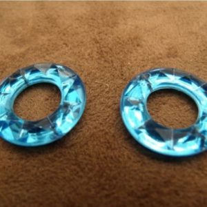 LOT DE 10 Strass Bleu Roue 25 mm – Idéal Couture et Décoration