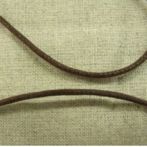 cordon ciré marron 2 mm