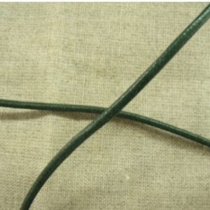 cordon ciré vert kaki 2 mm