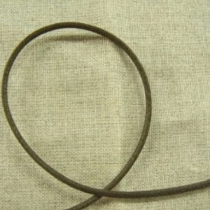 cordon ciré marron mat 2 mm