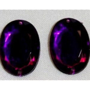 Déstockage Strass Ovale 25x18 mm – Rouge, Jaune, Bleu, Violet – À l’unité ou lot