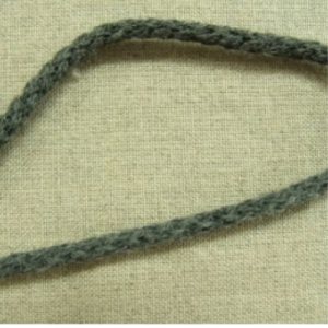 cordon polyester & coton gris 5 mm