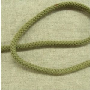 cordon polyester& coton vert kaki 5 mm