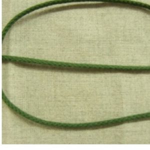 cordon polyester & coton vert olive 3 mm