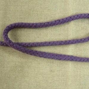 cordon polyester & coton violet 6 mm