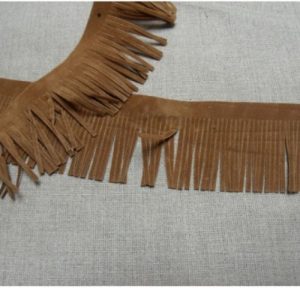 Frange Polyester Western Façon Nubuck Fauve 50 mm