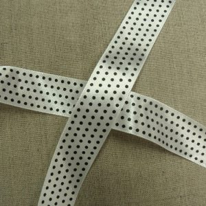 ruban fantaisie à poid - noir et blanc