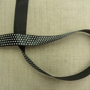 ruban fantaisie à poid- noir et blanc