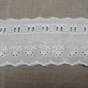 Broderie anglaise coton blanche 5,5 cm