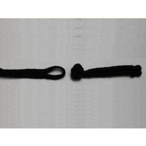 bouton brandebourg noir , longueur de 12 cm sur largeur de 1 cm