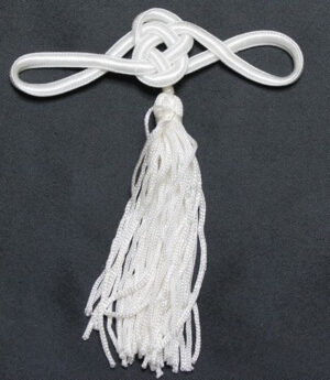 Bouton brandebourg blanc