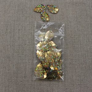 SEQUIN en forme de feuille métallisée - doré