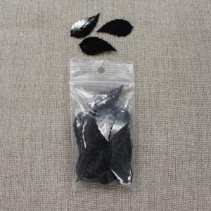 SEQUIN en forme de feuille métallisée- noir