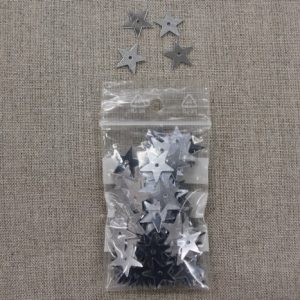 SEQUIN en forme d' étoiles métallisées - argent