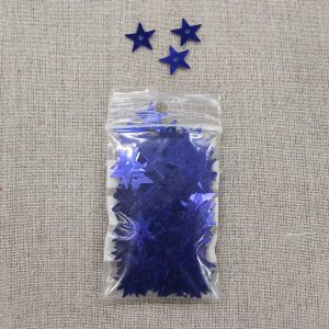 SEQUIN en forme d' étoiles métallisées - bleu