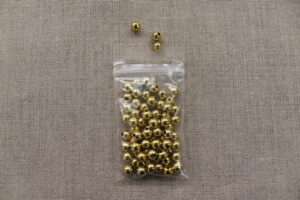 perles acrylique rond-6mm- doré