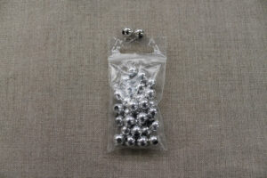 perles acryliques rond-8mm- argent