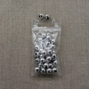 perles acryliques rond-8mm- argent