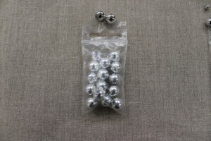 perles acryliques rond-10mm- argent