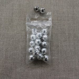 perles acryliques rond-10mm- argent
