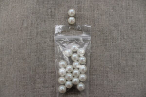 perles acryliques- rond-8mm- blanc nacré
