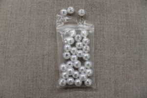 perles acryliques rond-8mm- blanc