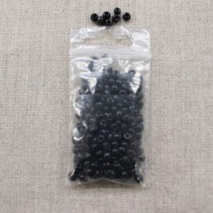 PERLES ACRYLIQUES rond- 4mm- noir