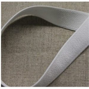 Ruban elastique élasthanne face velours blanc 20 mm