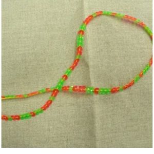lot de Ruban pailleté sequin montée sur fil bicolore rouge et vert 6 mm