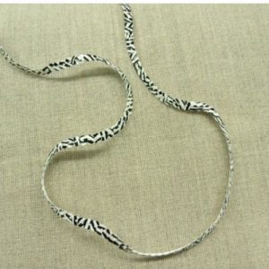 lot de Ruban pailleté sequin montée sur fil bicolore noir et blanc 5 mm