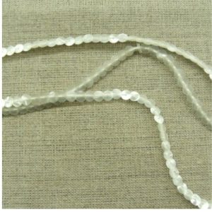 lot de Ruban pailleté sequin montée sur fil nacré 5 mm