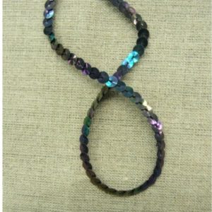 lot de Ruban pailleté sequin montée sur fil multicolore 5 mm