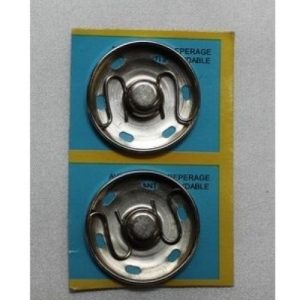 Bouton pression argent 3 cm