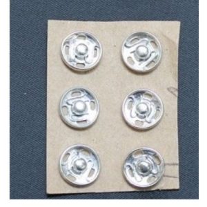 Bouton pression argenté 10 mm ,vendu par sachet