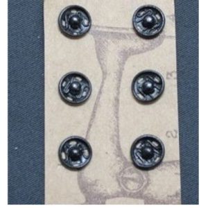 Bouton pression noir 7 mm,vendu par sachet