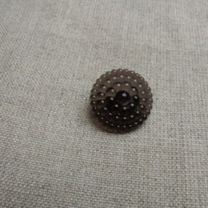 bouton à queue marron transparent,18 mm,de belle qualité