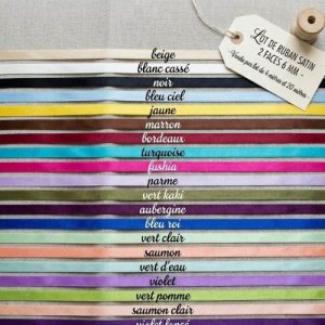 LOT DE Ruban Satin 2 Faces 6 mm