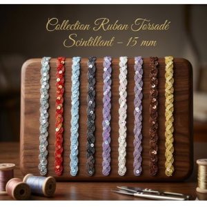Ruban Pailleté Torsadé 15 mm