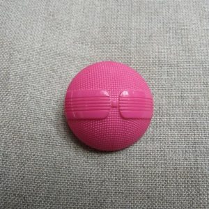 bouton acrylique rose, à queue, 28 mm, de belle qualité