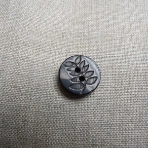 bouton ACRYLIQUE marron à 2 trous,15 mm,de belle qualité
