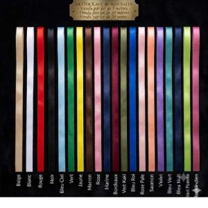 DESTOCKAGE : Ruban Satin 2 Faces – Qualité Premium – 10 mm – 18 Coloris – Lots de 5, 10 ou 20 mètres