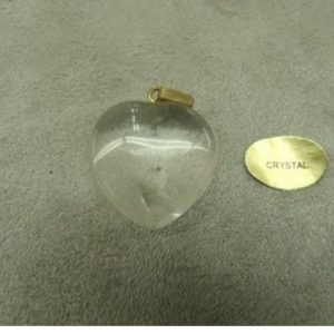 PENDENTIF MOTIF COEUR- PM- CRYSTAL,LARGEUR: 2 cm / HAUTEUR: 2cm / EPAISSEUR: 0,6cm