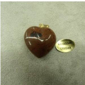 PENDENTIF MOTIF COEUR- PM- MAMAGONY OBSIDIAN,LARGEUR: 2 cm / HAUTEUR: 2cm / EPAISSEUR: 0,6cm