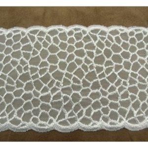 DENTELLE DE CALAIS stretch blanche 12 cm