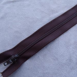 FERMETURE A GLISSIÈRE –12cm MARRON BRUN -NON SÉPARABLE