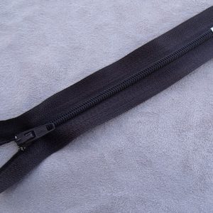 FERMETURE A GLISSIÈRE –12cm MARRON BRODES DE NOIX -NON SÉPARABLE