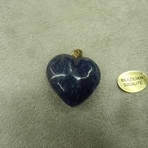 PENDENTIF MOTIF COEUR- GM- BRAZILIAN SODALITE