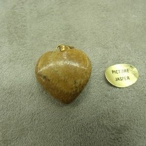 PENDENTIF MOTIF COEUR- PM- PICTURE JASPER
