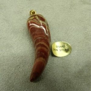 PENDENTIF MOTIF DENT- SNAKE SKIN STONE ,LONGUEUR : 4cm / EPAISSEUR : 14mm