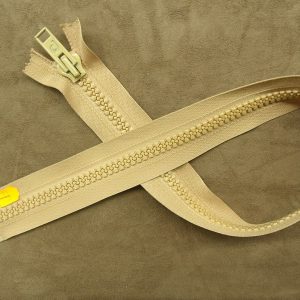 FERMETURE SEPARABLE-GROSSE MAILLE-60 cm- BEIGE